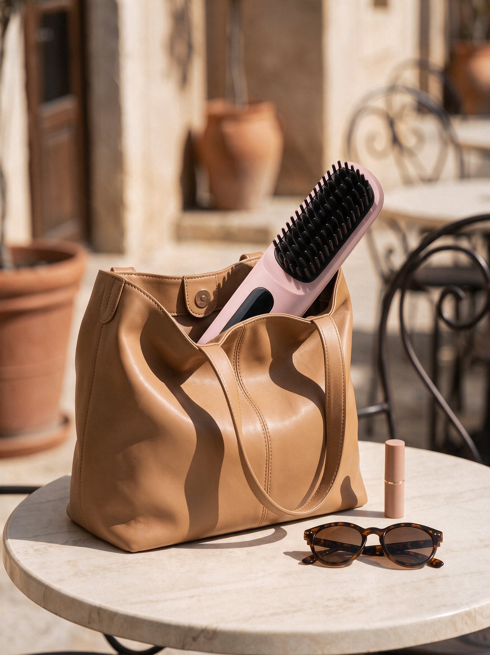 MAROVAR Lisse en rosa en un bolso de piel